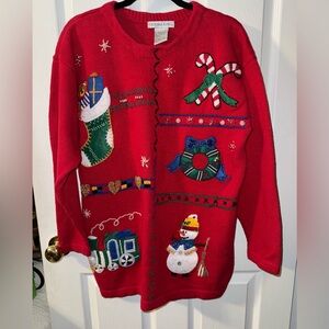 Vintage Victoria Jones Holiday Sweater Medium